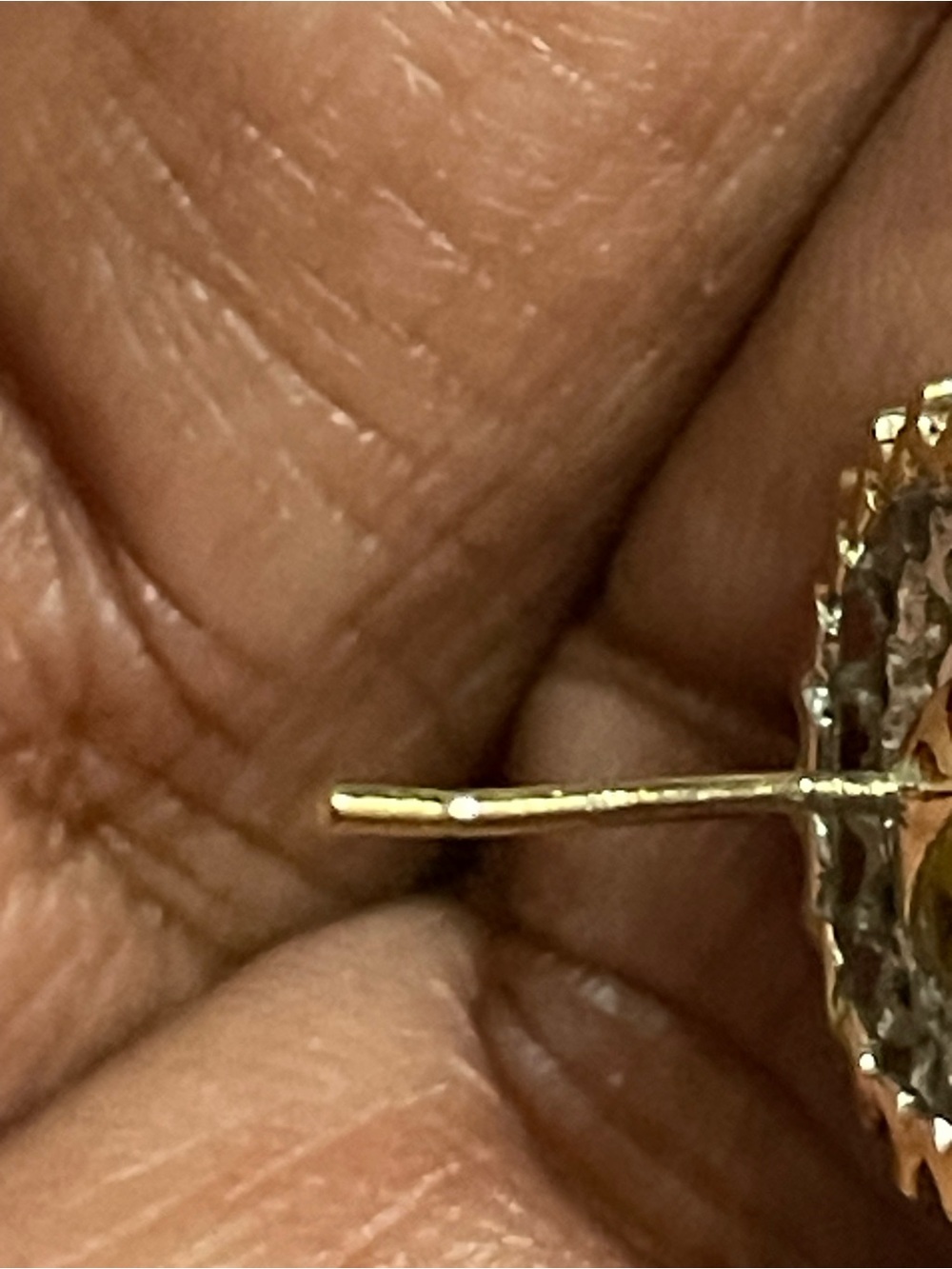 Real! 10kt Gold Diamonds & Pearl Earrings - Picture 9 of 10